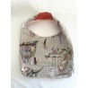 Sac à main femme artisanal avec poches – Jacquard ou lin beige attrape-rêves